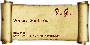Vörös Gertrúd névjegykártya