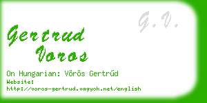 gertrud voros business card