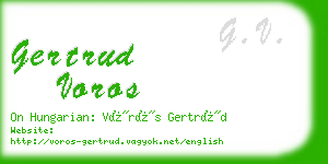 gertrud voros business card